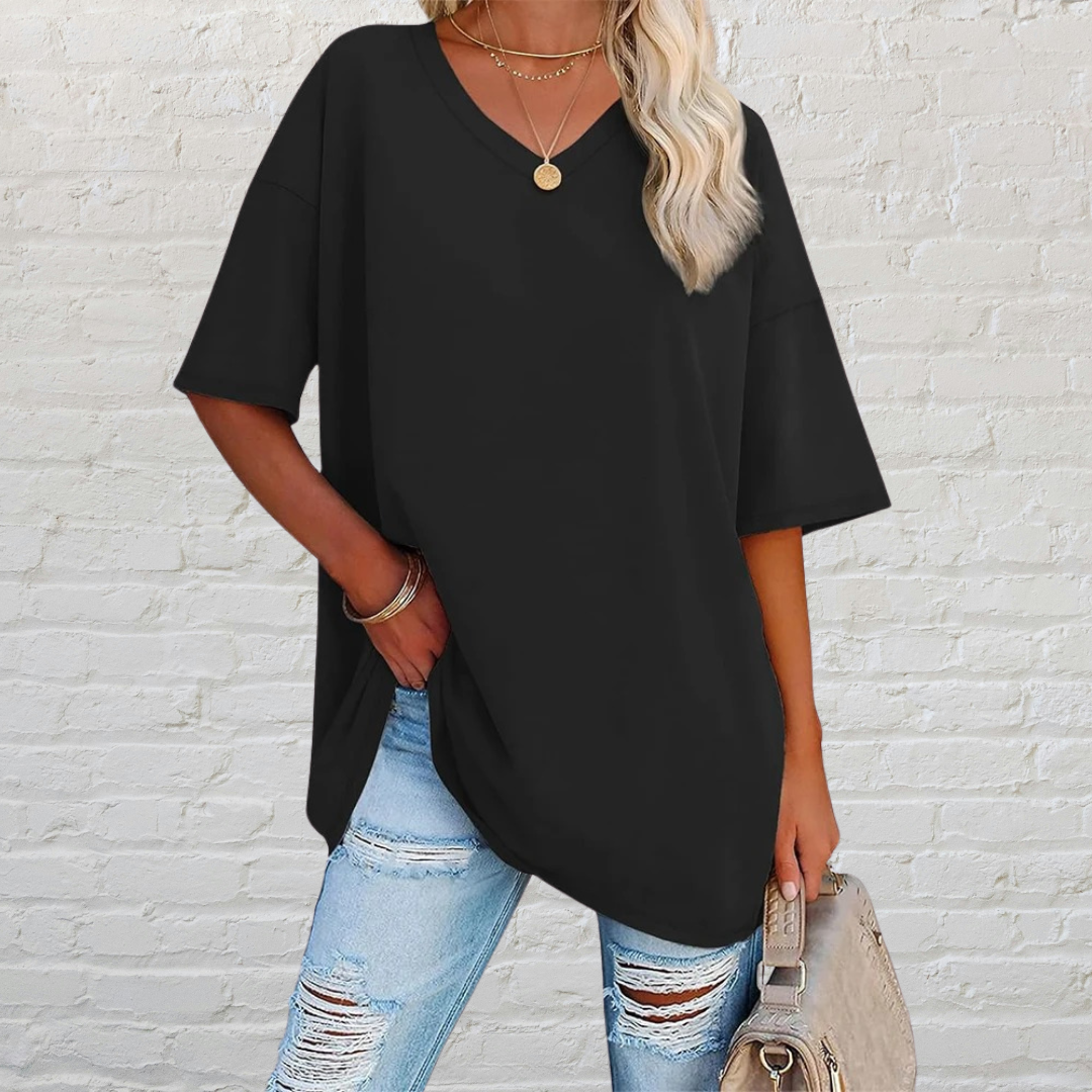 LEONIE | OVERSIZED T-SHIRT MET V-HALS