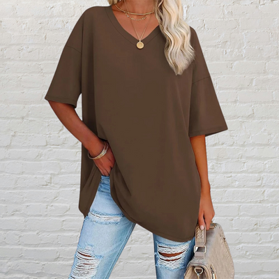 LEONIE | OVERSIZED T-SHIRT MET V-HALS