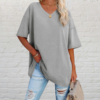 LEONIE | OVERSIZED T-SHIRT MET V-HALS