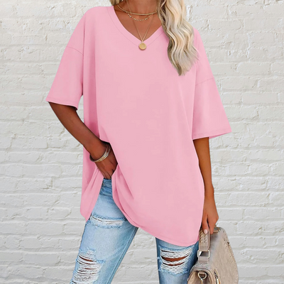 LEONIE | OVERSIZED T-SHIRT MET V-HALS