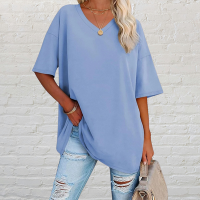 LEONIE | OVERSIZED T-SHIRT MET V-HALS