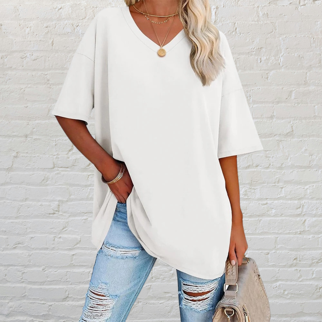 LEONIE | OVERSIZED T-SHIRT MET V-HALS