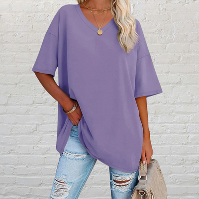 LEONIE | OVERSIZED T-SHIRT MET V-HALS