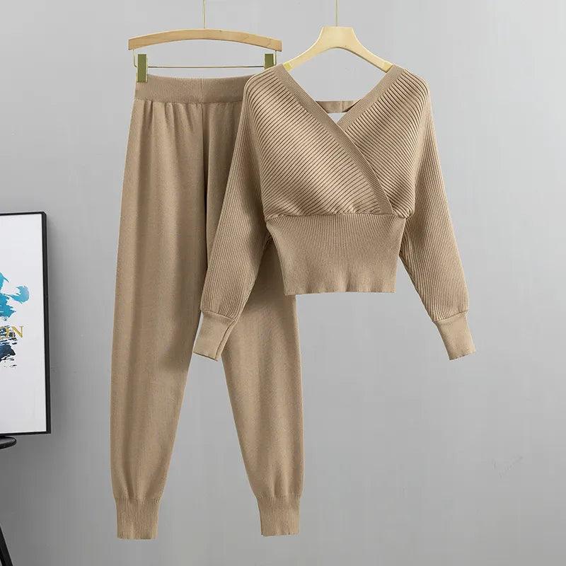 ISABELLA | LUXE LOUNGESET | KHAKI - Van Dam Boutique